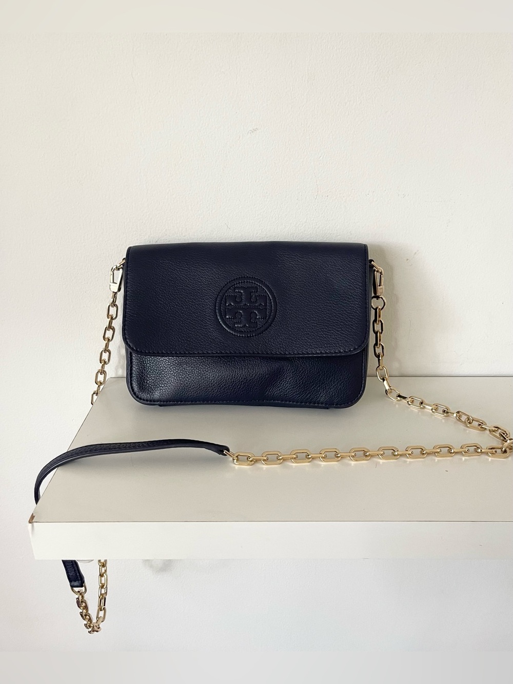 Tory Burch Navy Blue Crossbody Bag
